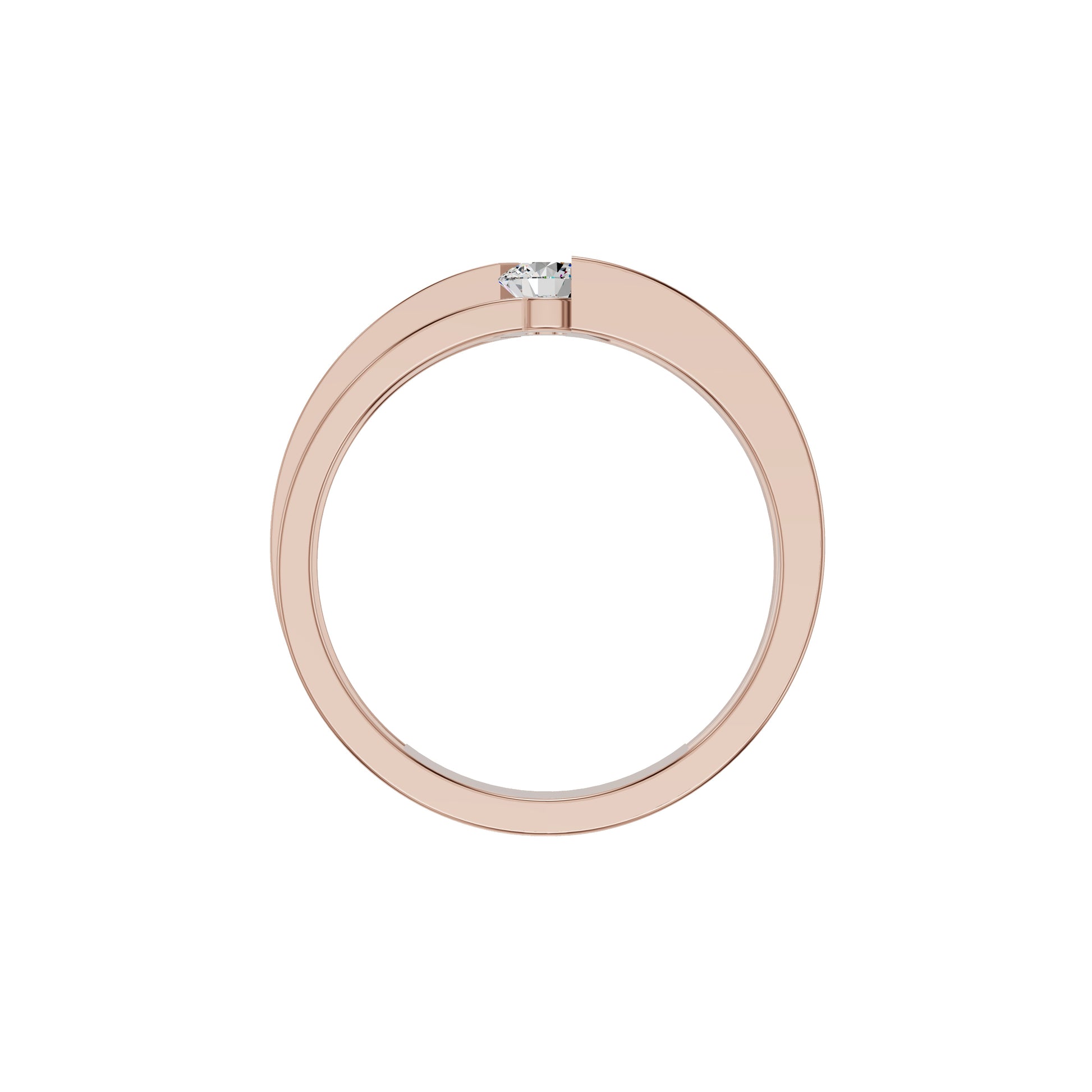 The Gleam Diamond Couple Band Ring for Him 18 KT / Rose Gold / 24