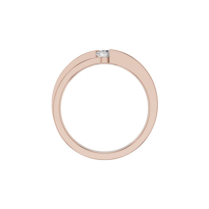 The Gleam Diamond Couple Band Ring for Him 18 KT / Rose Gold / 24