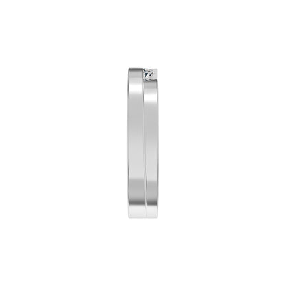 The Gleam Diamond Couple Band Ring for Him 18 KT / White Gold / 24