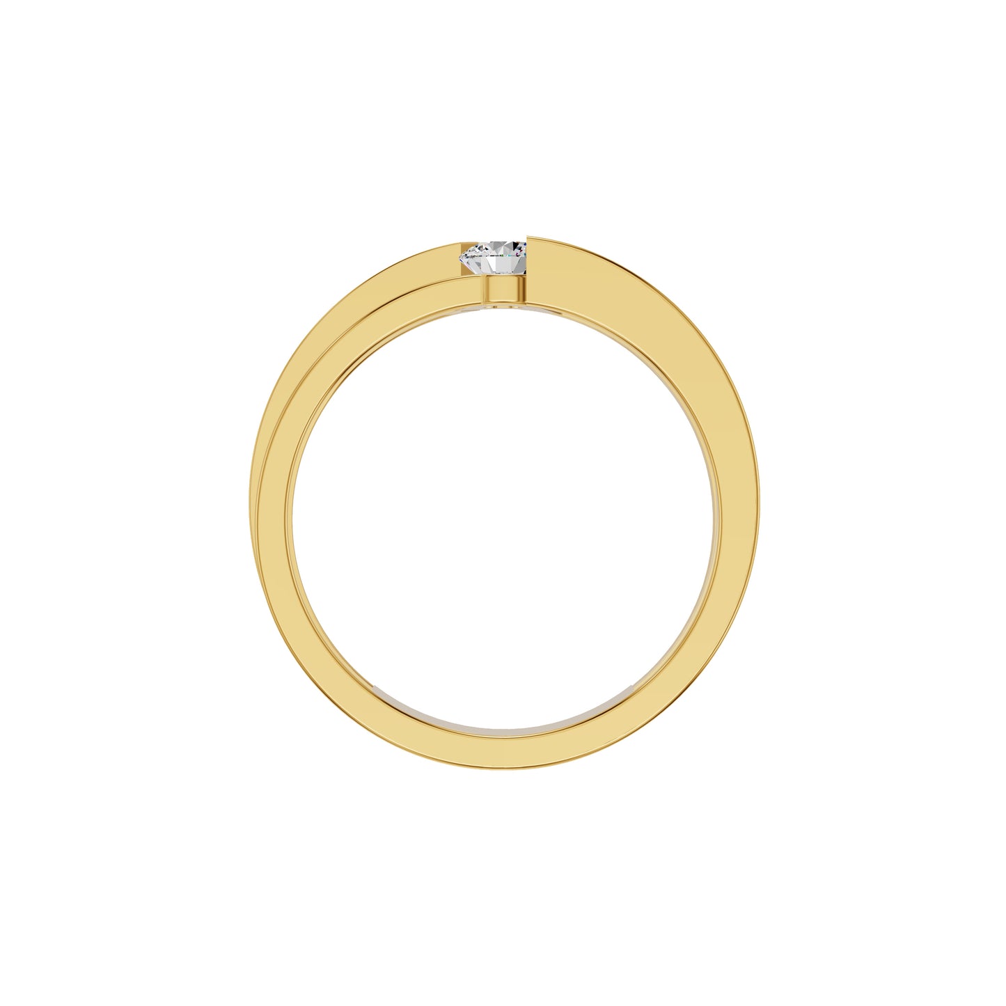 The Gleam Diamond Couple Band Ring for Him 18 KT / Yellow Gold / 24