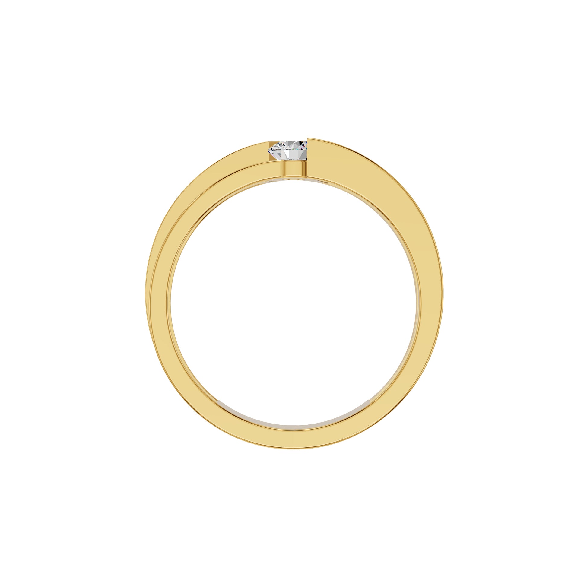 The Gleam Diamond Couple Band Ring for Him 18 KT / Yellow Gold / 24