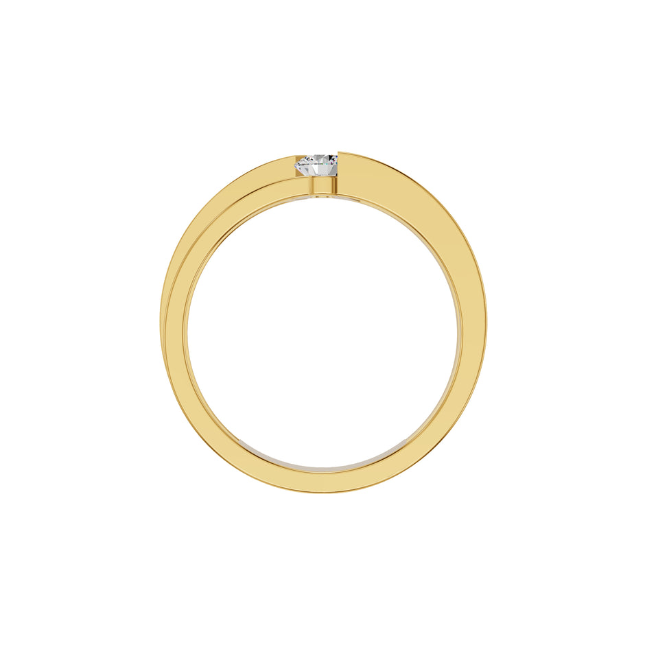 The Gleam Diamond Couple Band Ring for Him 18 KT / Yellow Gold / 24