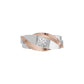 The Strong Sculpt Diamond Couple Band Ring for Him 18 KT / Rose Gold / 24