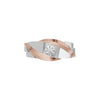 The Strong Sculpt Diamond Couple Band Ring for Him 18 KT / Rose Gold / 24