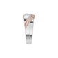 The Strong Sculpt Diamond Couple Band Ring for Him 18 KT / Rose Gold / 24
