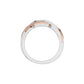The Strong Sculpt Diamond Couple Band Ring for Him 18 KT / Rose Gold / 24