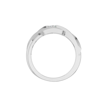 The Strong Sculpt Diamond Couple Band Ring for Him 18 KT / White Gold / 24