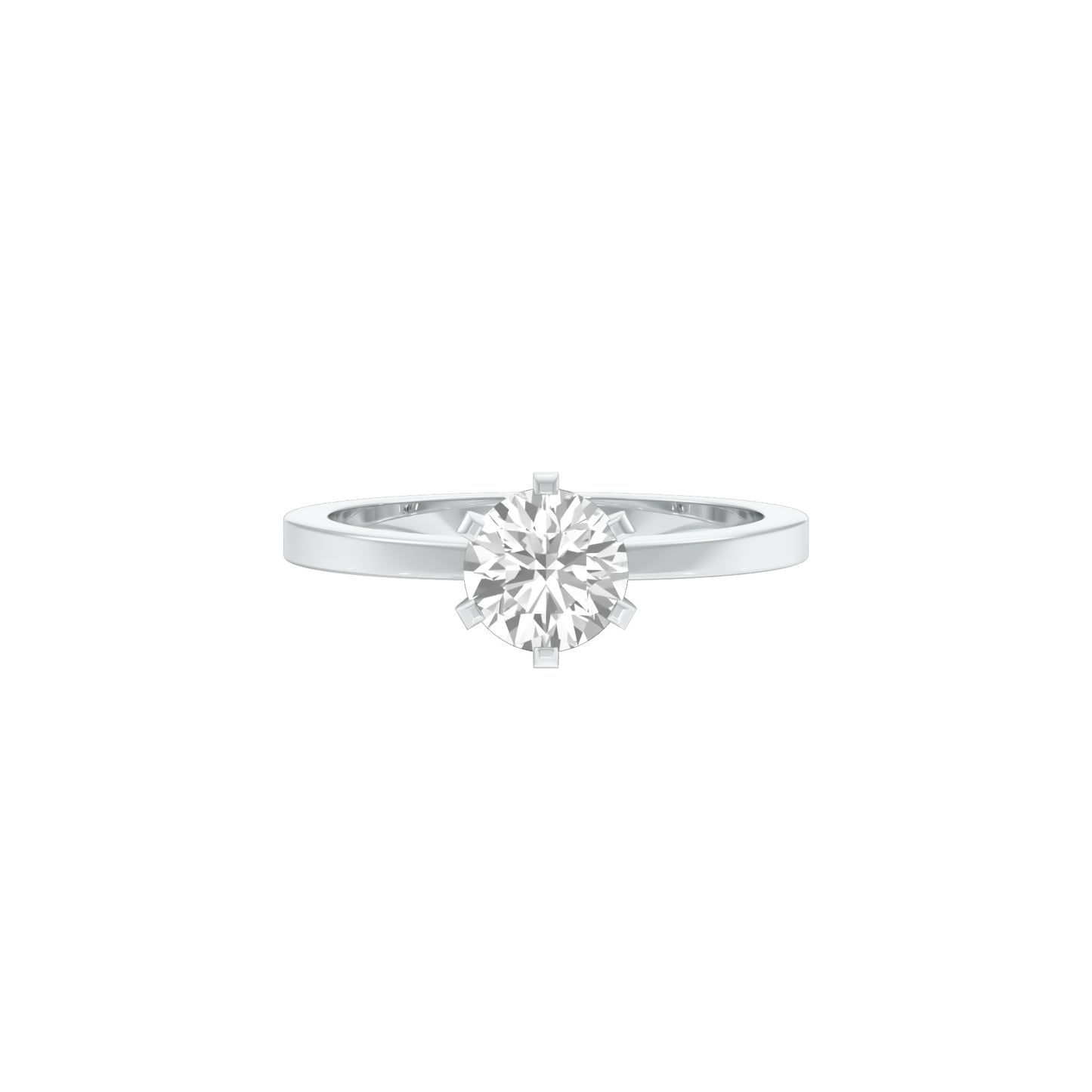 Classic Enchantment Diamond Ring 18 KT / White Gold / 22