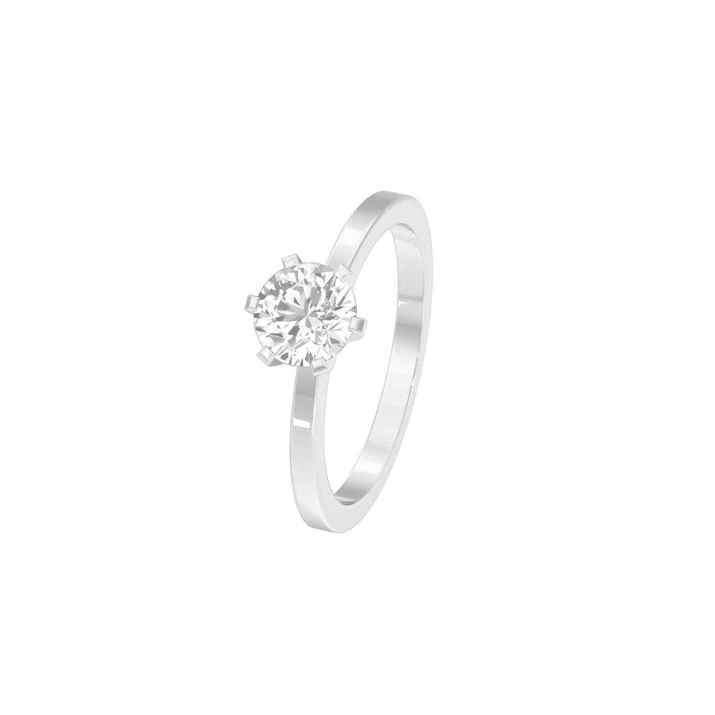 Classic Enchantment Diamond Ring 18 KT / White Gold / 22