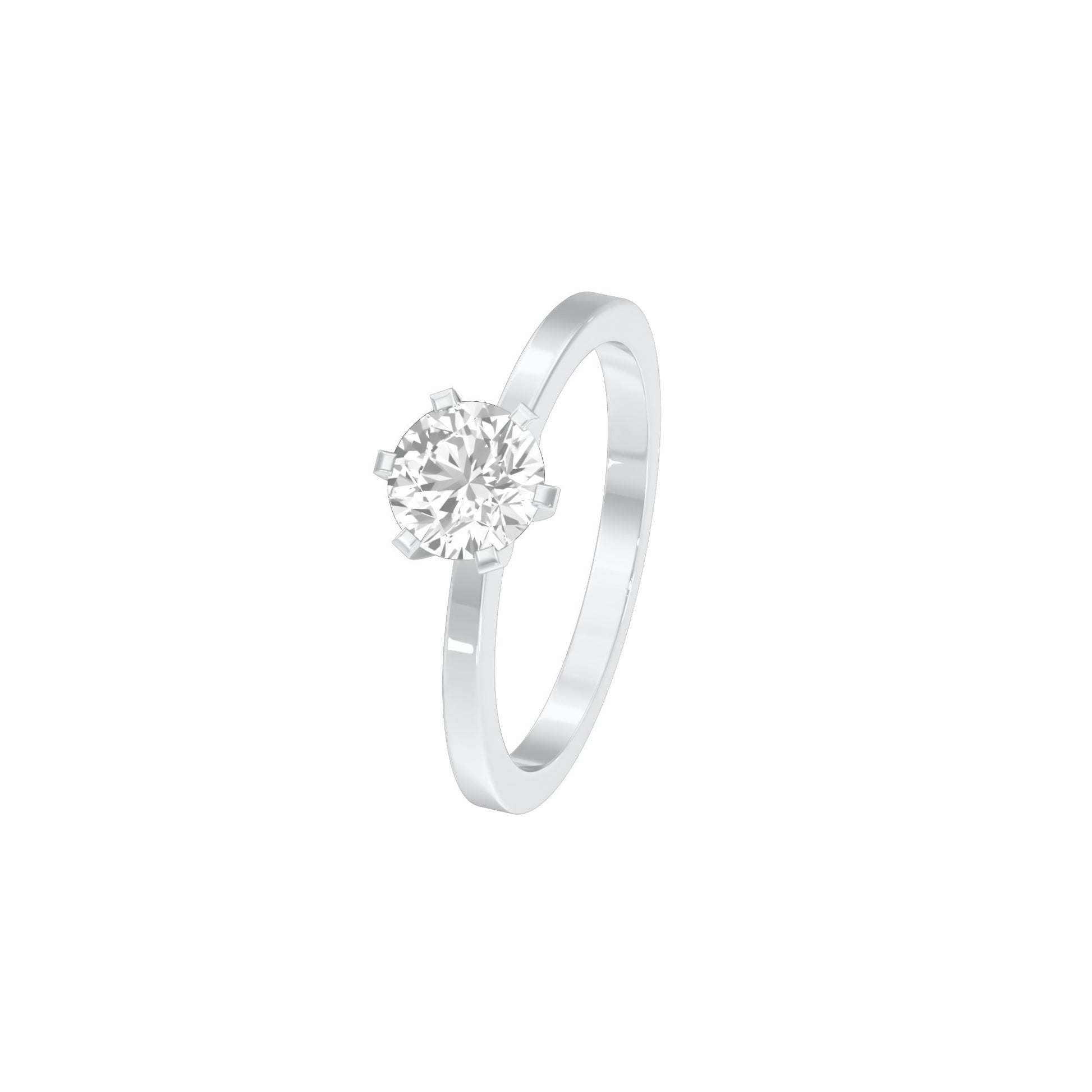 Classic Enchantment Diamond Ring 18 KT / White Gold / 22