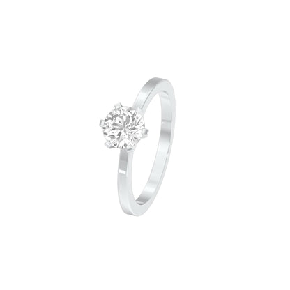 Classic Enchantment Diamond Ring 18 KT / White Gold / 22