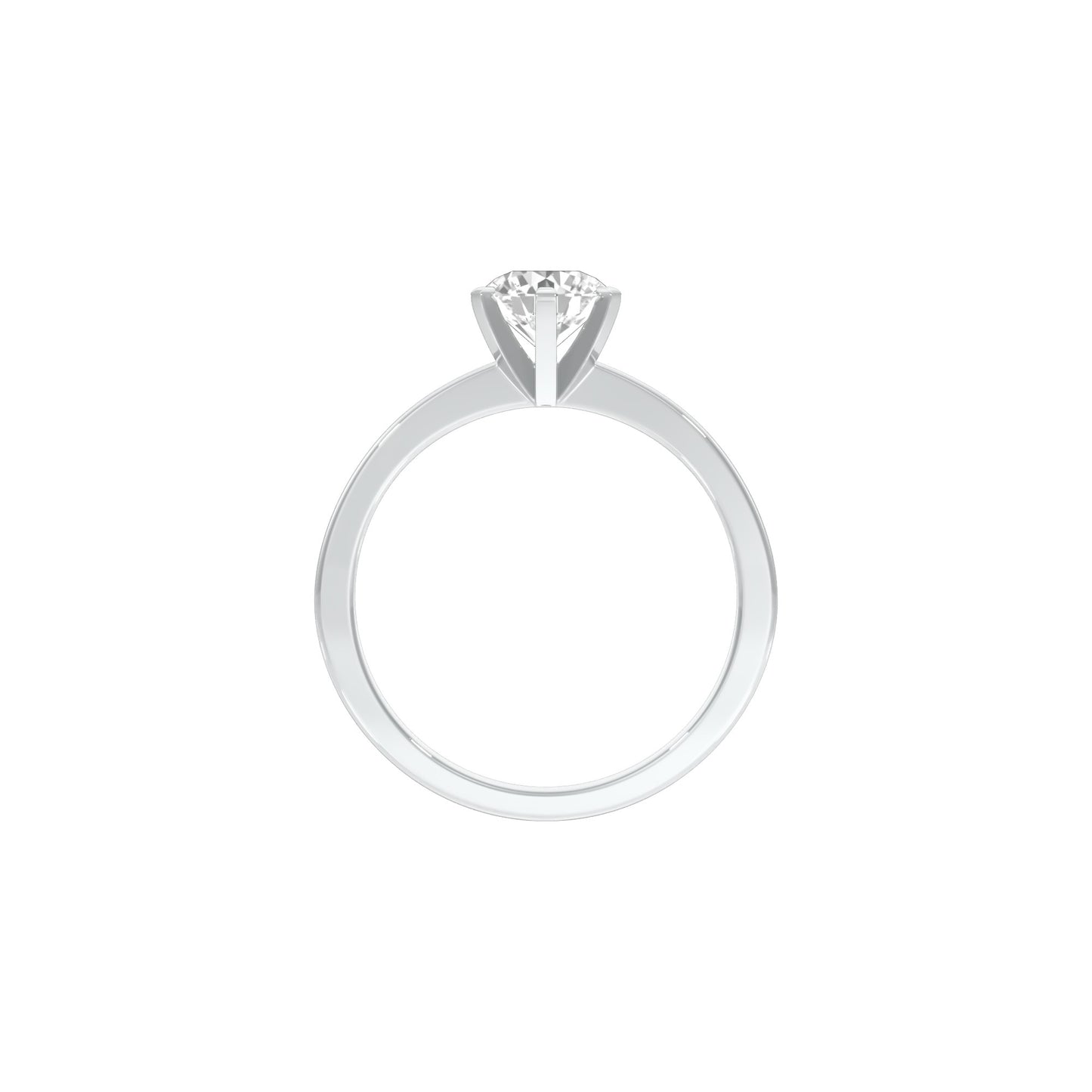 Classic Enchantment Diamond Ring 18 KT / White Gold / 22