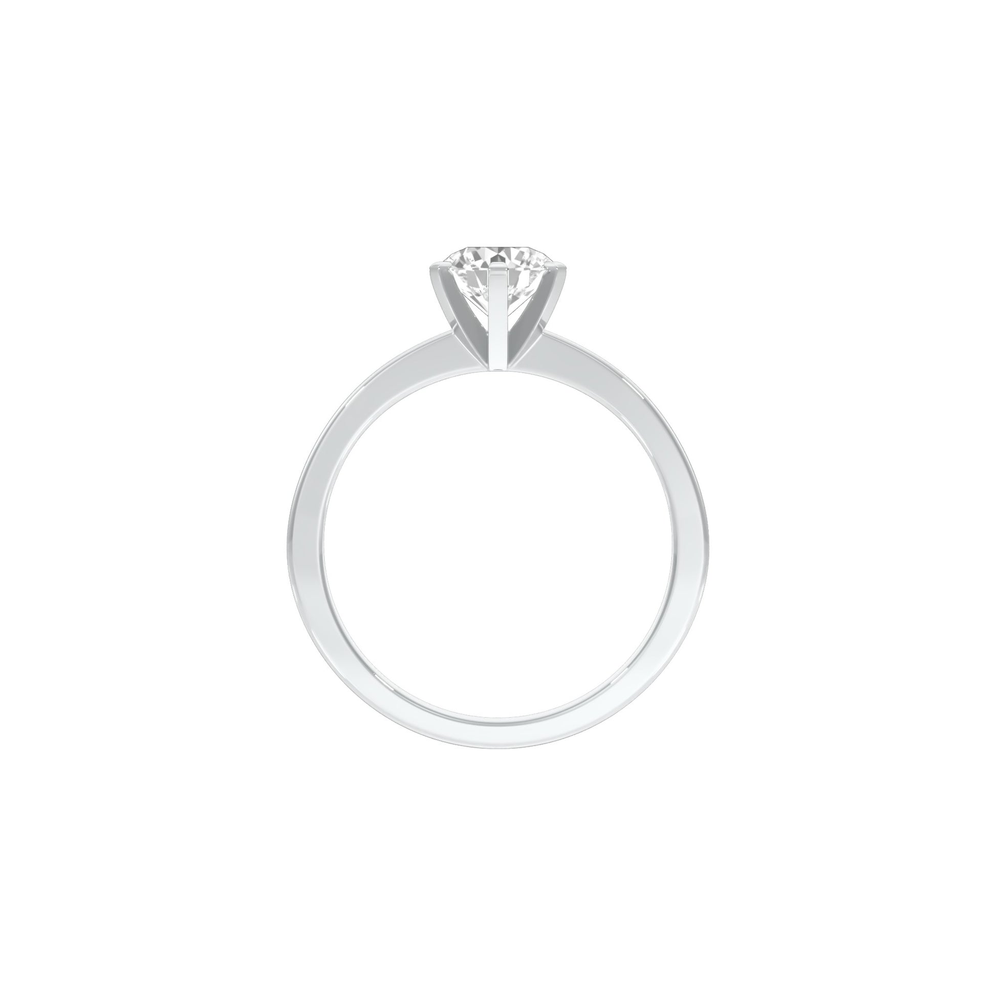 Classic Enchantment Diamond Ring 18 KT / White Gold / 22