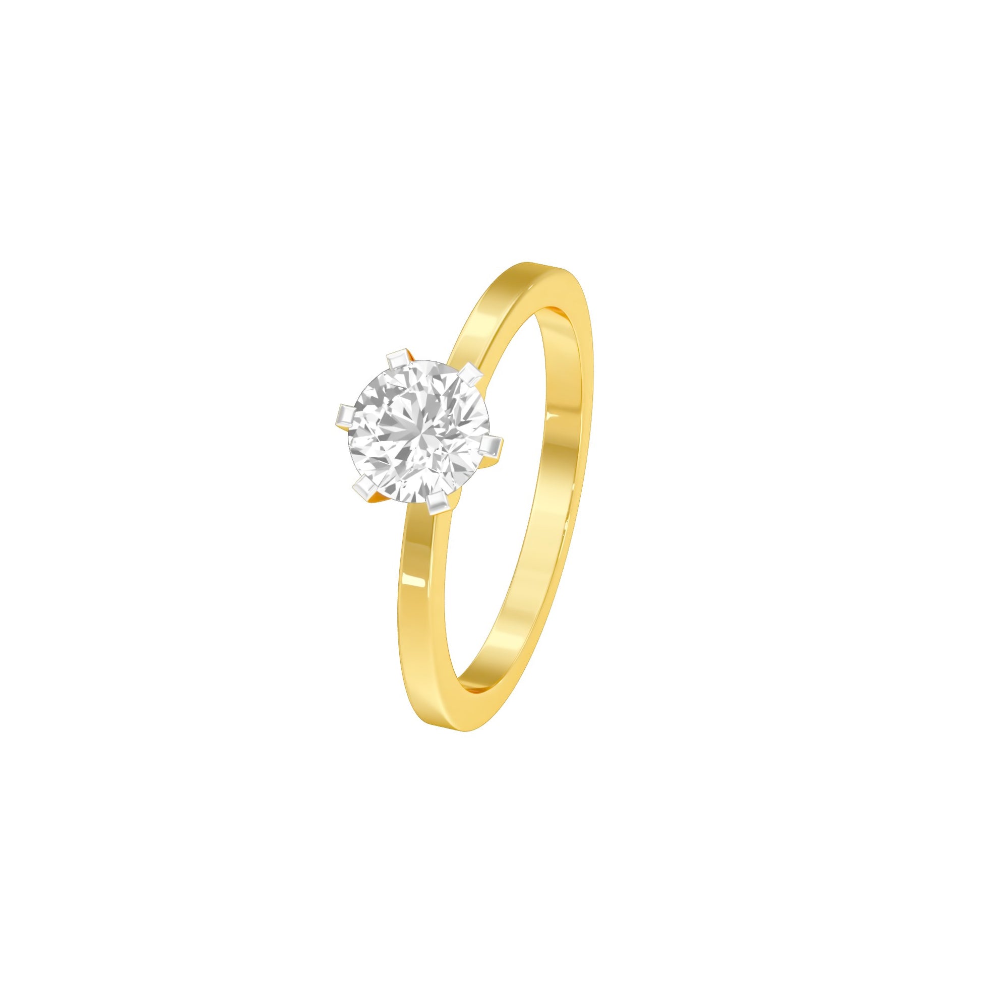 Classic Enchantment Diamond Ring 18 KT / Yellow Gold / 22