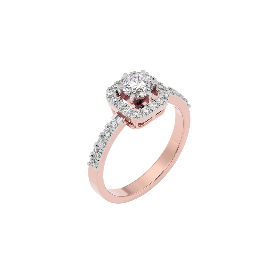 Regal Reflection Diamond Ring 18 KT / Rose Gold / 22