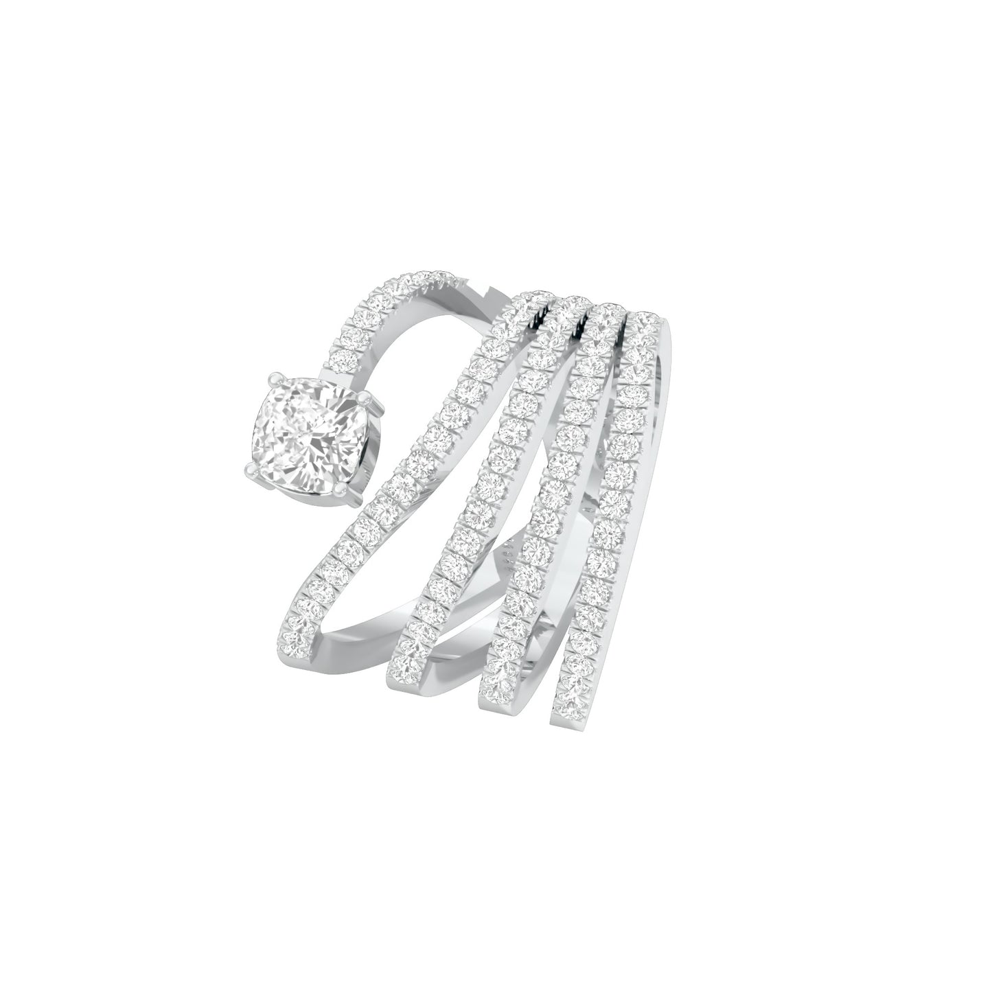 DLR000177 18 KT / White Gold / 22
