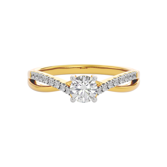 Luminous Lattice Diamond Ring