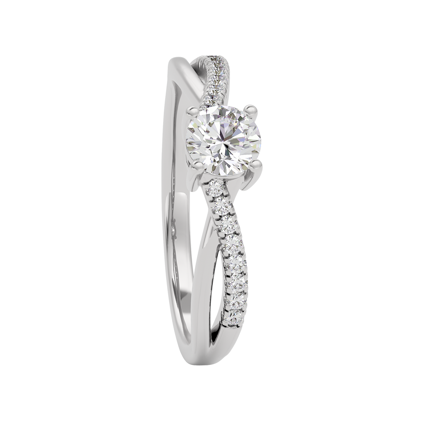 Luminous Lattice Diamond Ring