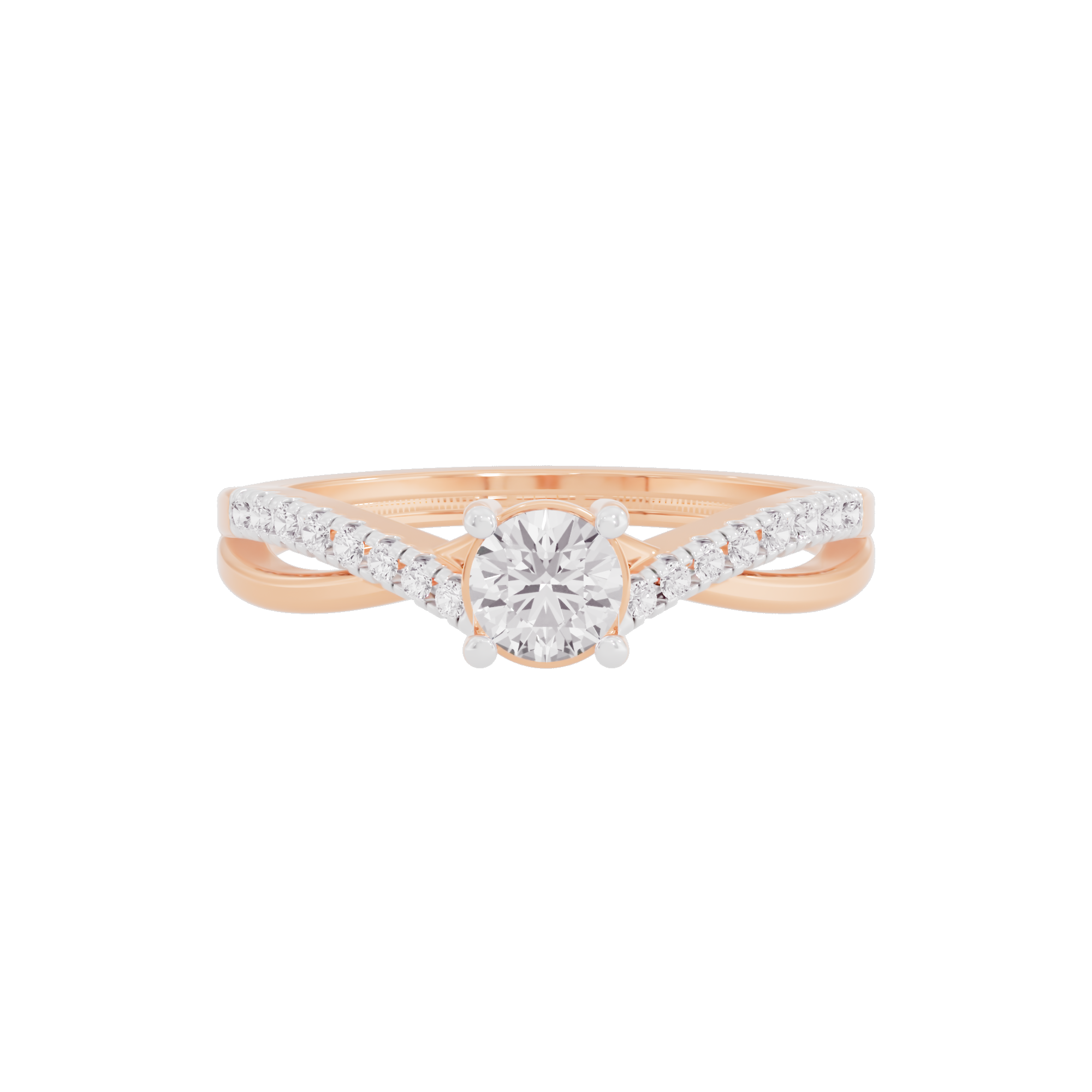 Luminous Lattice Diamond Ring