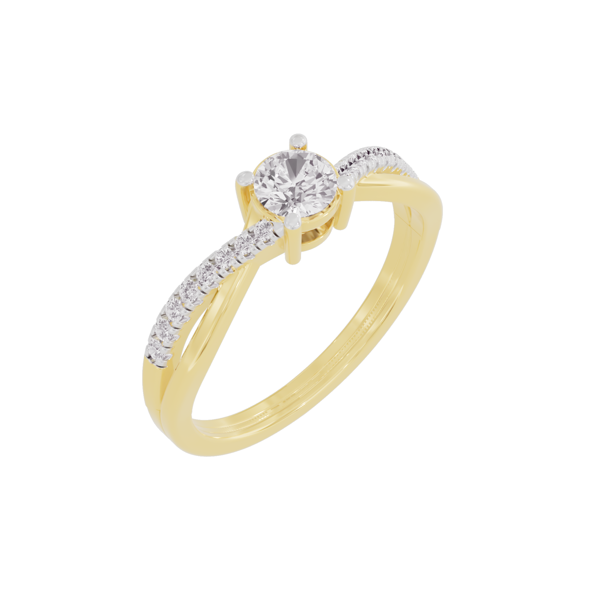 Luminous Lattice Diamond Ring