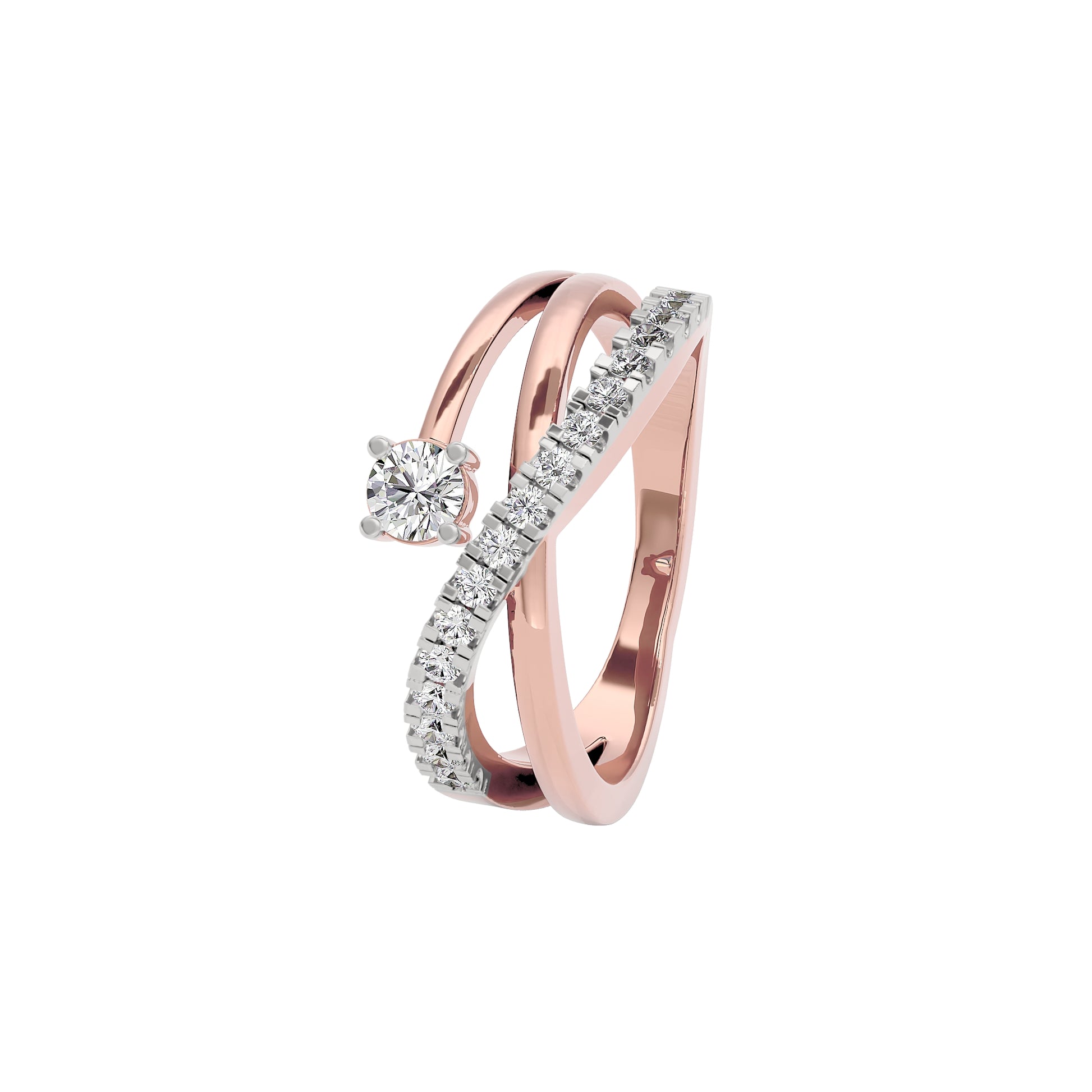 Shimmering Silhouette Diamond Ring 18 KT / Rose Gold / 22
