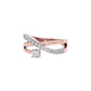 Shimmering Silhouette Diamond Ring 18 KT / Rose Gold / 22