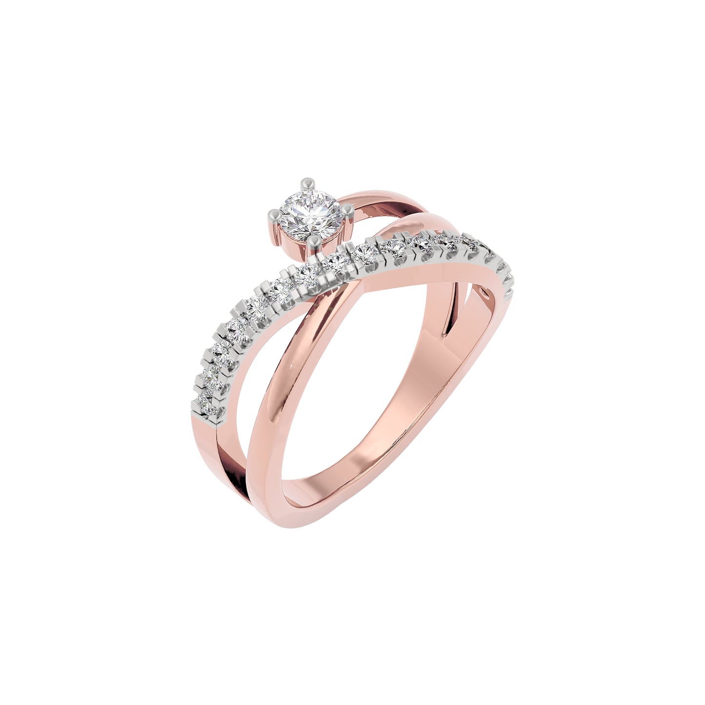 Shimmering Silhouette Diamond Ring 18 KT / Rose Gold / 22