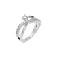 Shimmering Silhouette Diamond Ring 18 KT / White Gold / 22
