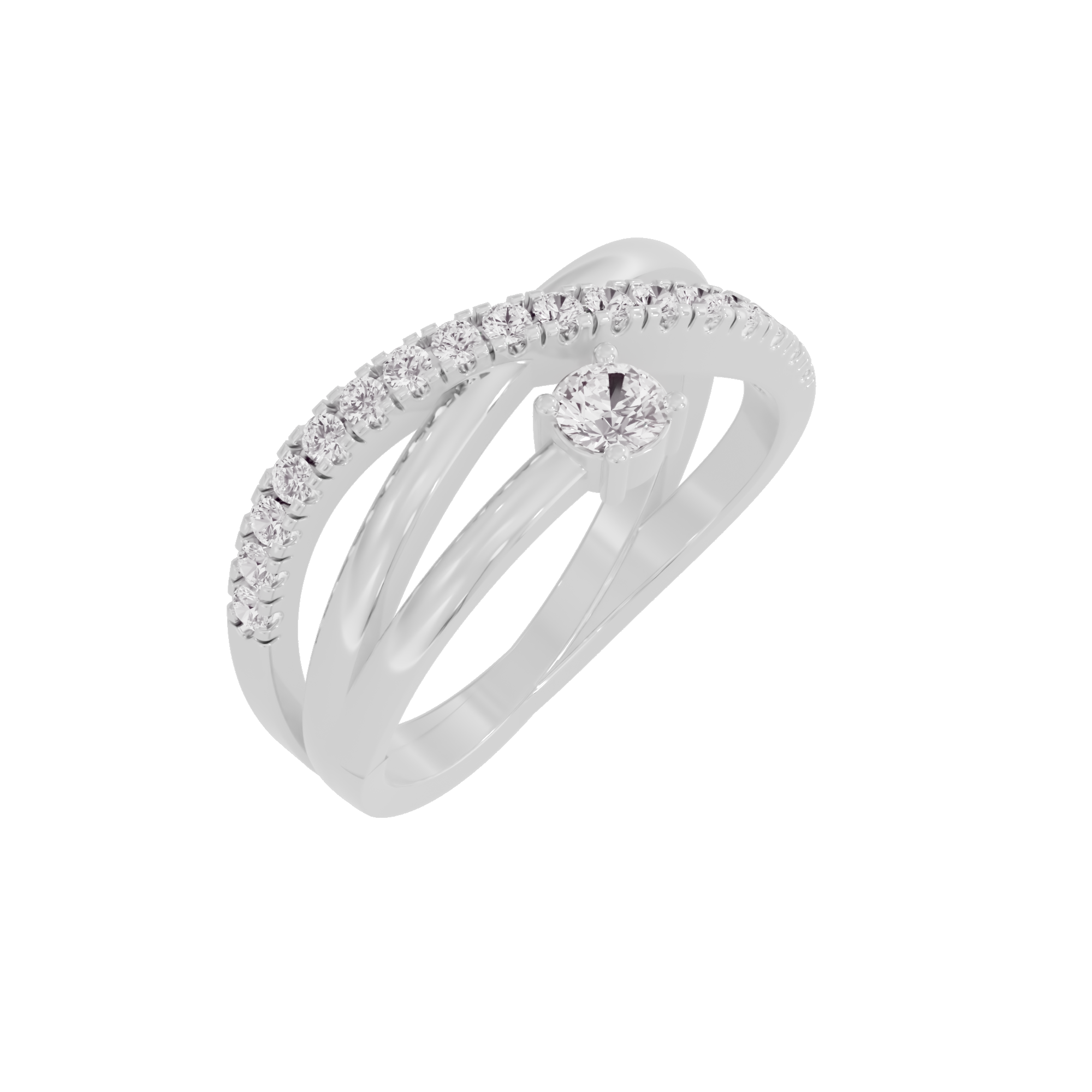 Shimmering Silhouette Diamond Ring