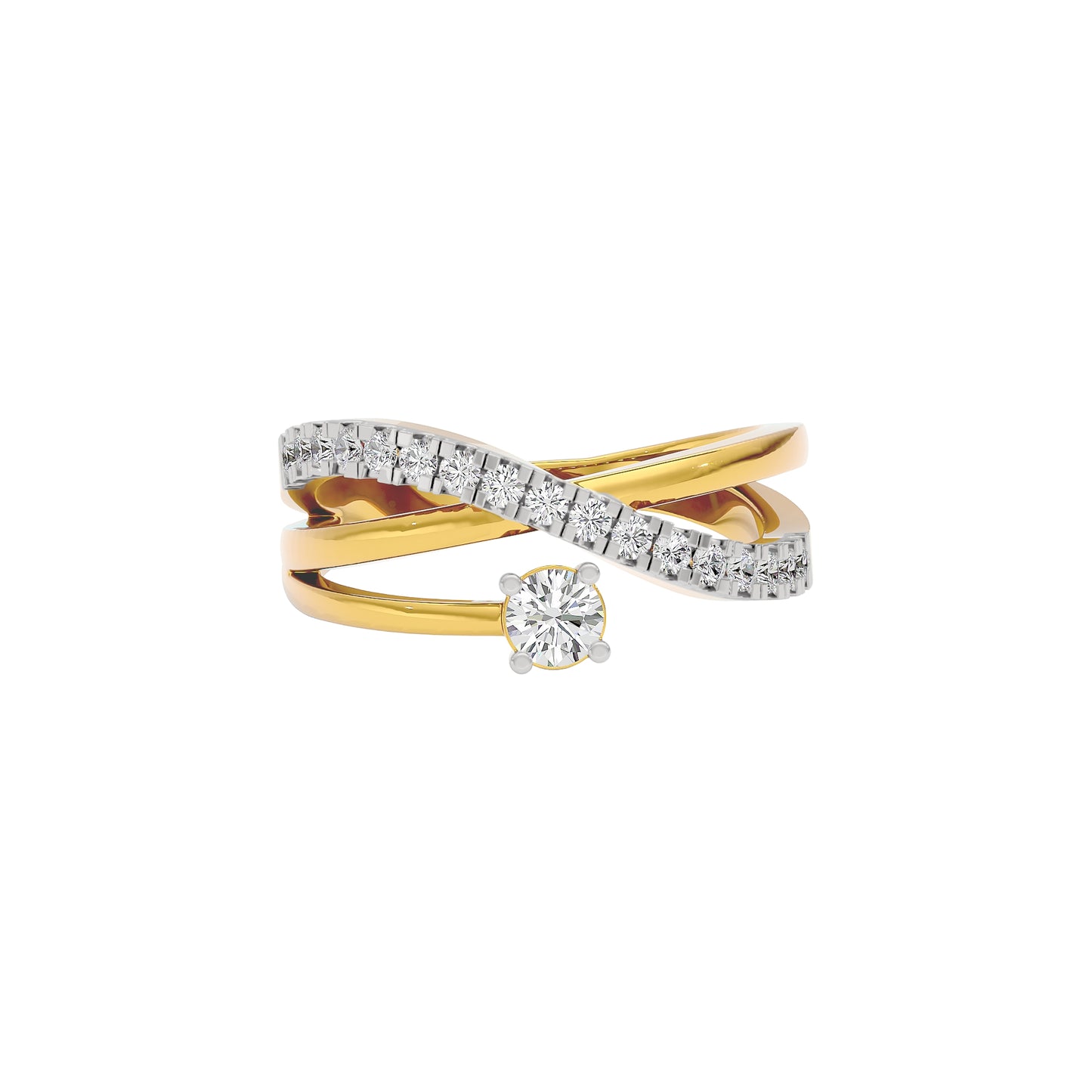 Shimmering Silhouette Diamond Ring 18 KT / Yellow Gold / 22