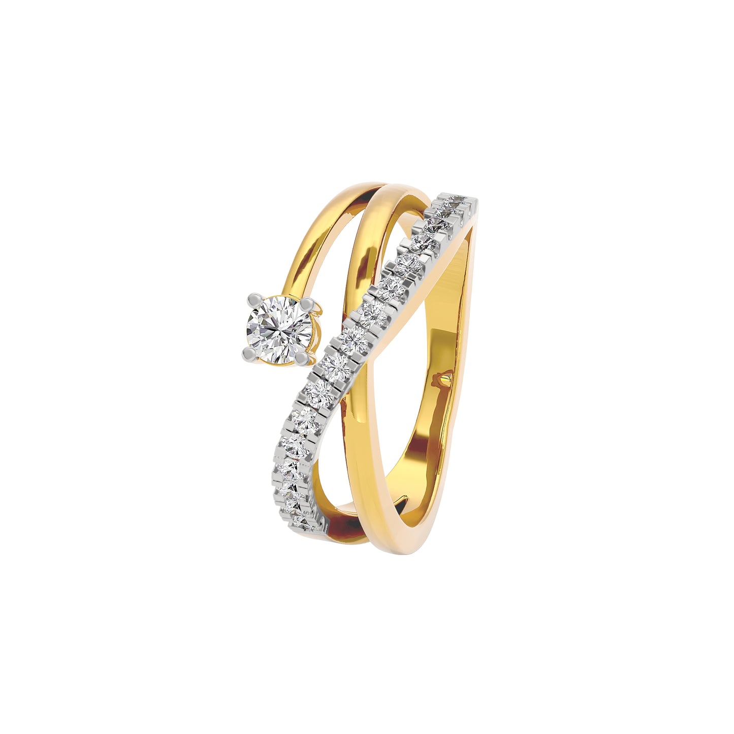 Shimmering Silhouette Diamond Ring 18 KT / Yellow Gold / 22