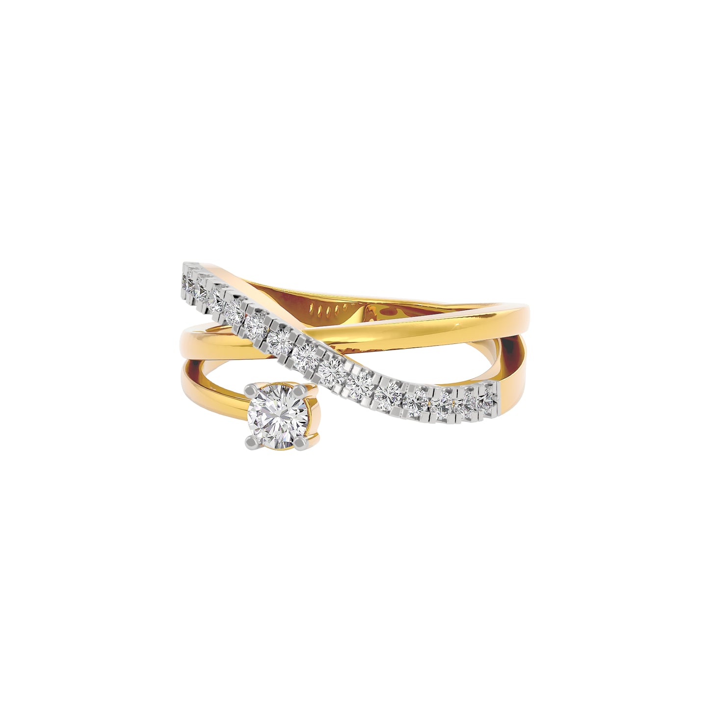Shimmering Silhouette Diamond Ring 18 KT / Yellow Gold / 22
