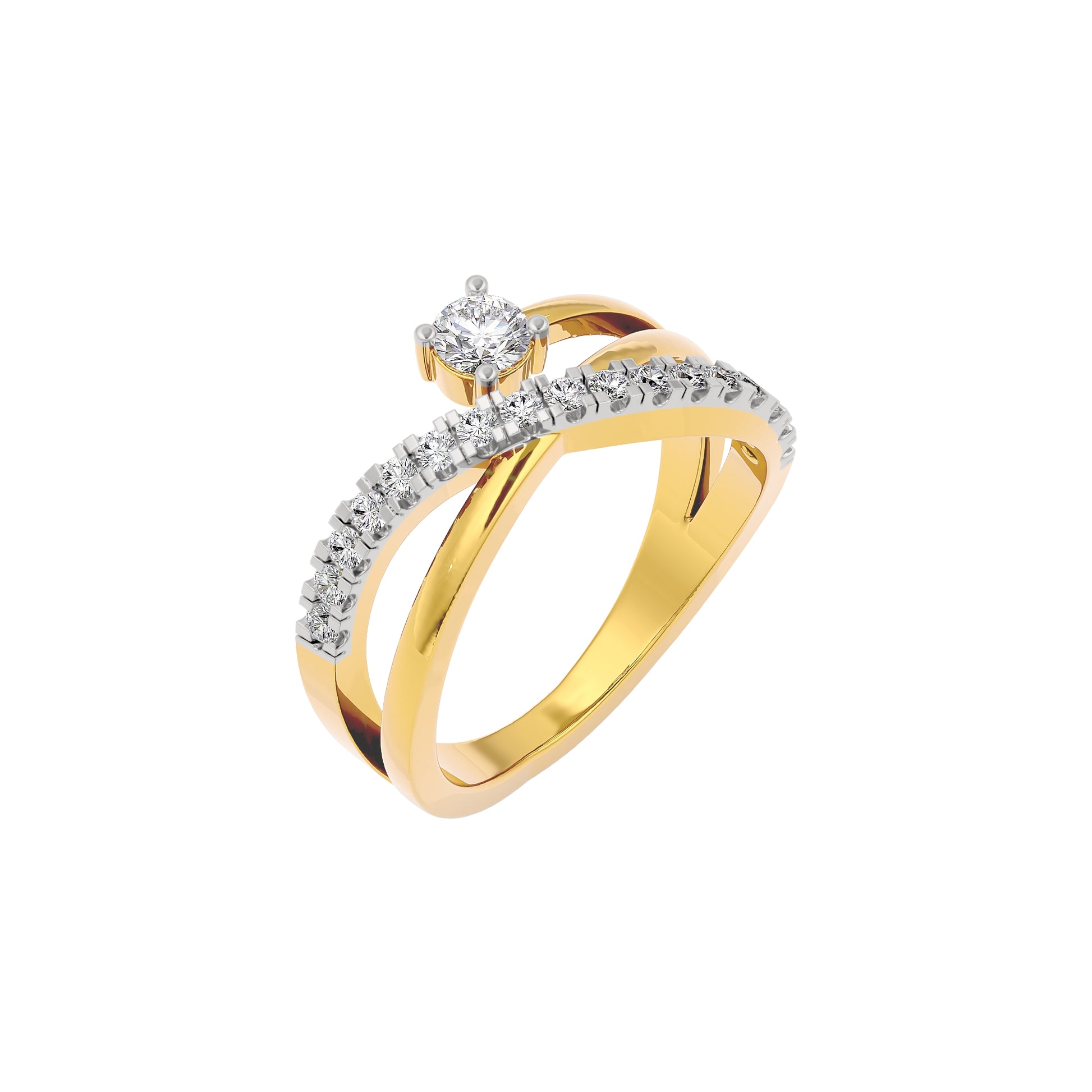 Shimmering Silhouette Diamond Ring 18 KT / Yellow Gold / 22
