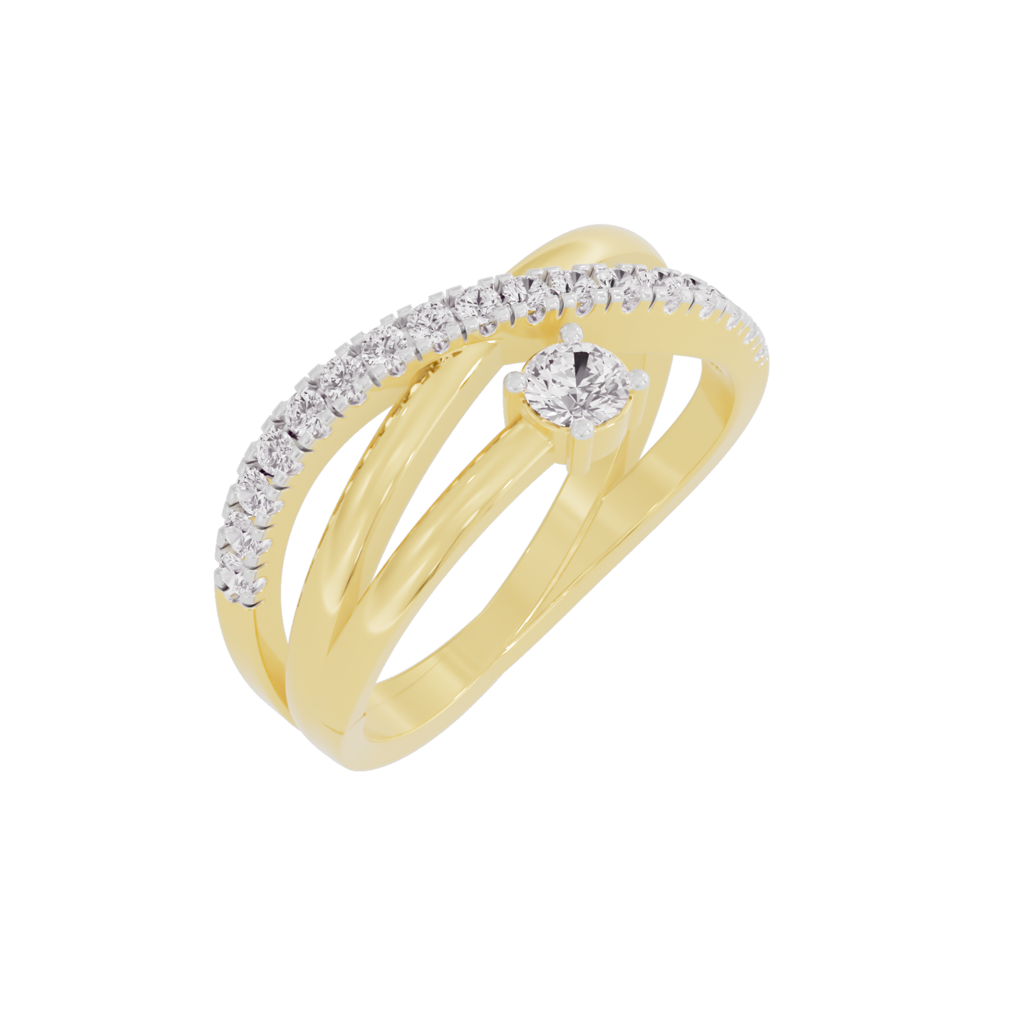 Shimmering Silhouette Diamond Ring