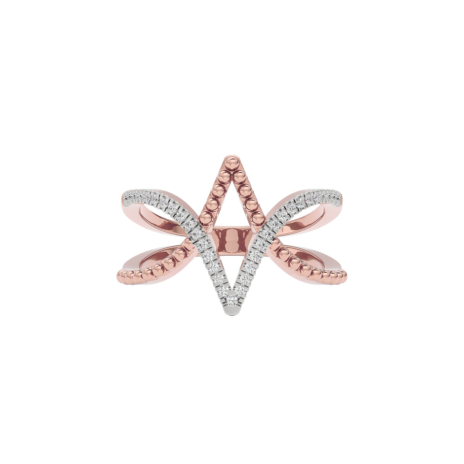 Elegant Nova Diamond Ring 18 KT / Rose Gold / 22