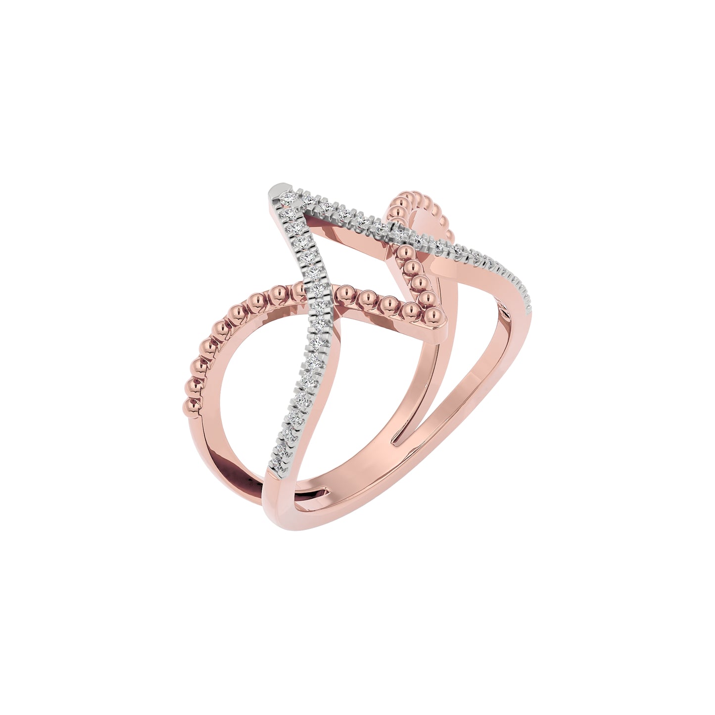 Elegant Nova Diamond Ring 18 KT / Rose Gold / 22