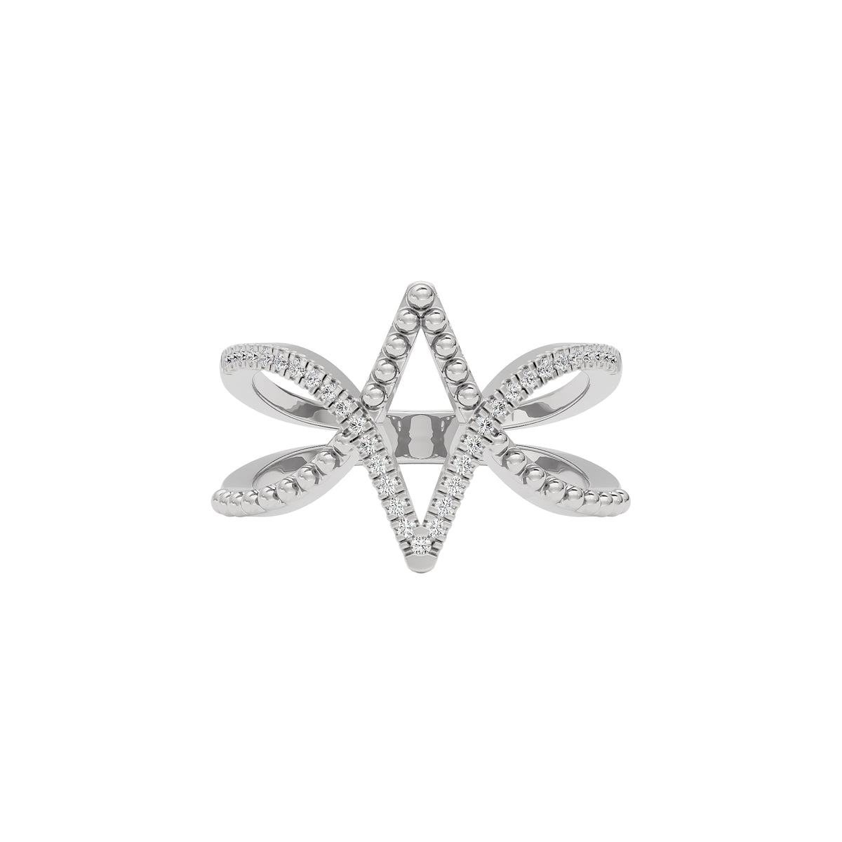 Elegant Nova Diamond Ring 18 KT / White Gold / 22
