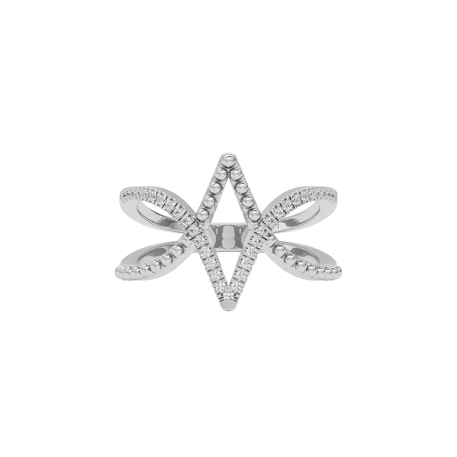 Elegant Nova Diamond Ring 18 KT / White Gold / 22