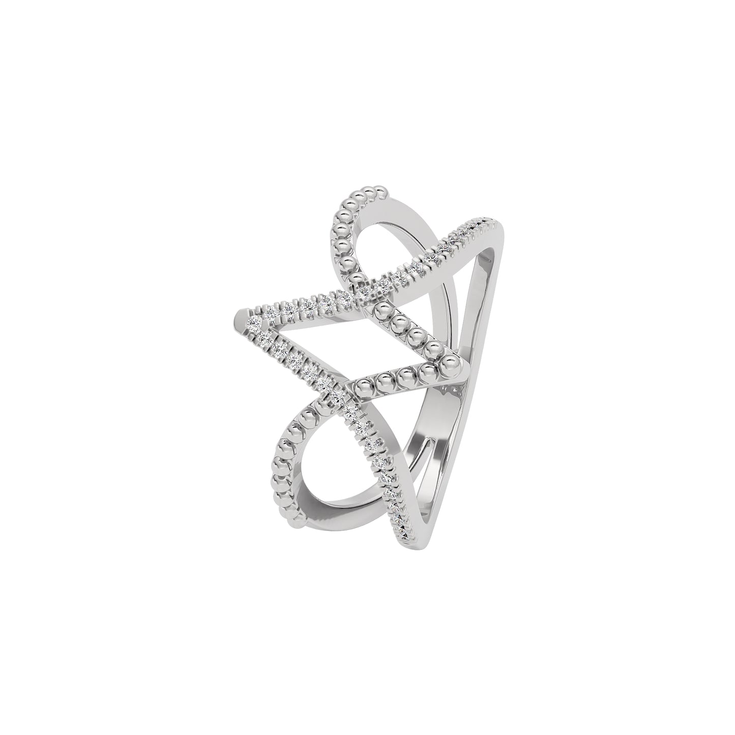 Elegant Nova Diamond Ring 18 KT / White Gold / 22