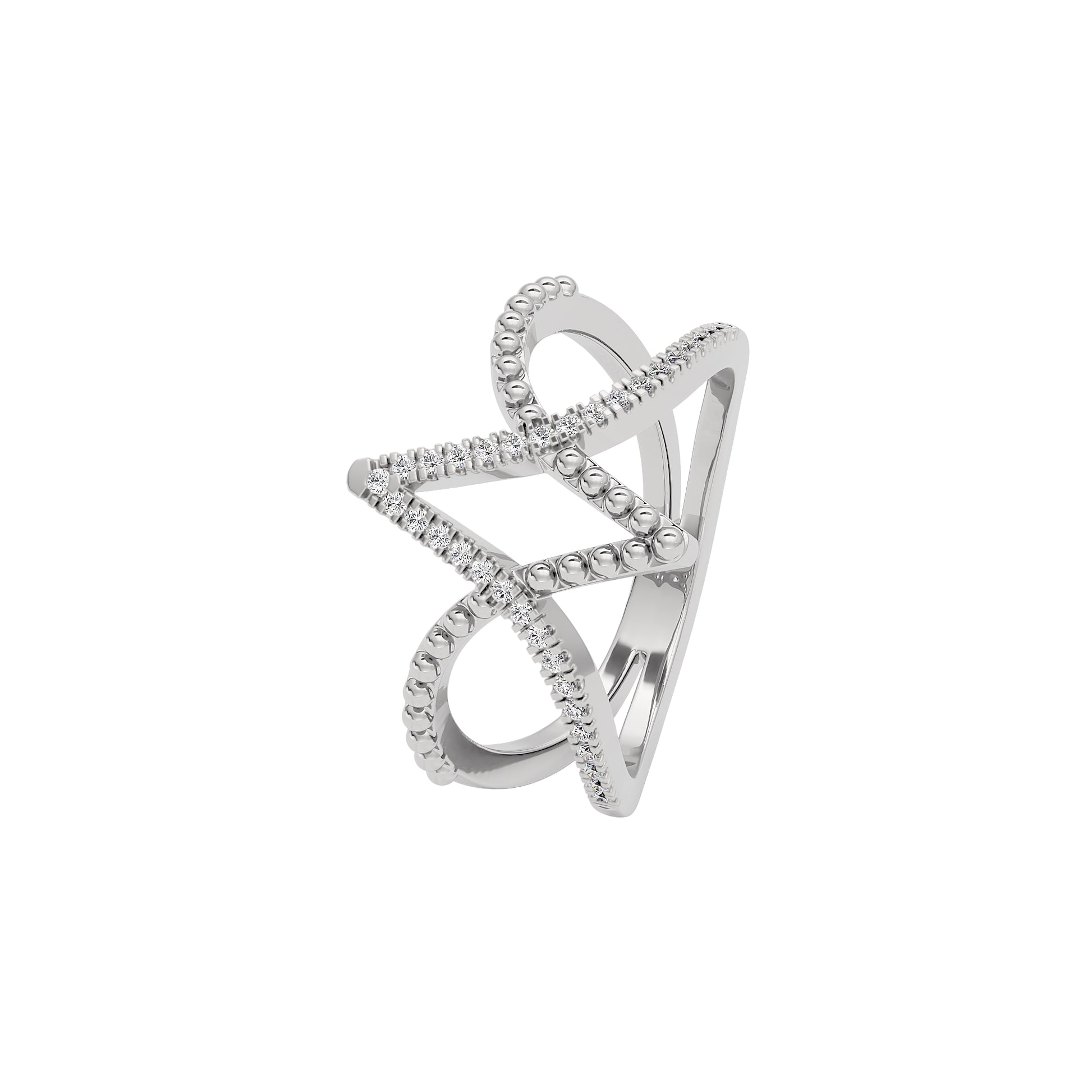 Elegant Nova Diamond Ring 18 KT / White Gold / 22