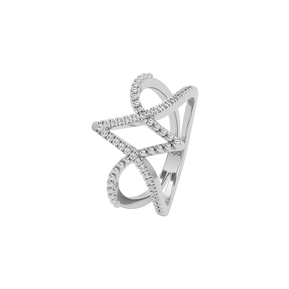 Elegant Nova Diamond Ring 18 KT / White Gold / 22
