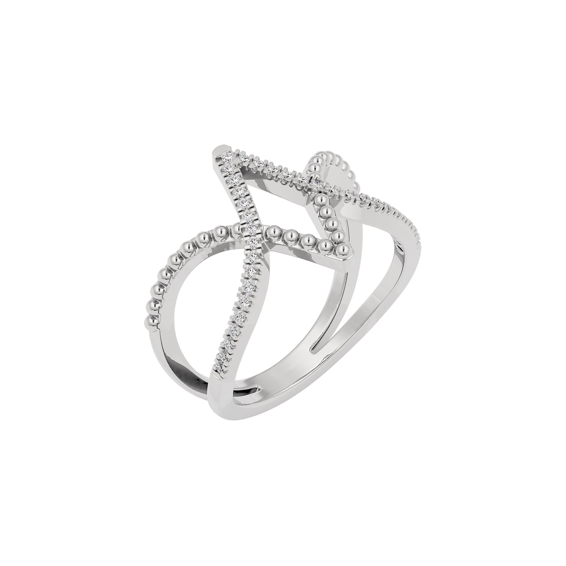 Elegant Nova Diamond Ring 18 KT / White Gold / 22