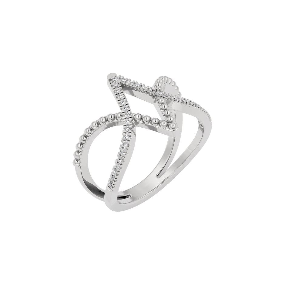 Elegant Nova Diamond Ring 18 KT / White Gold / 22