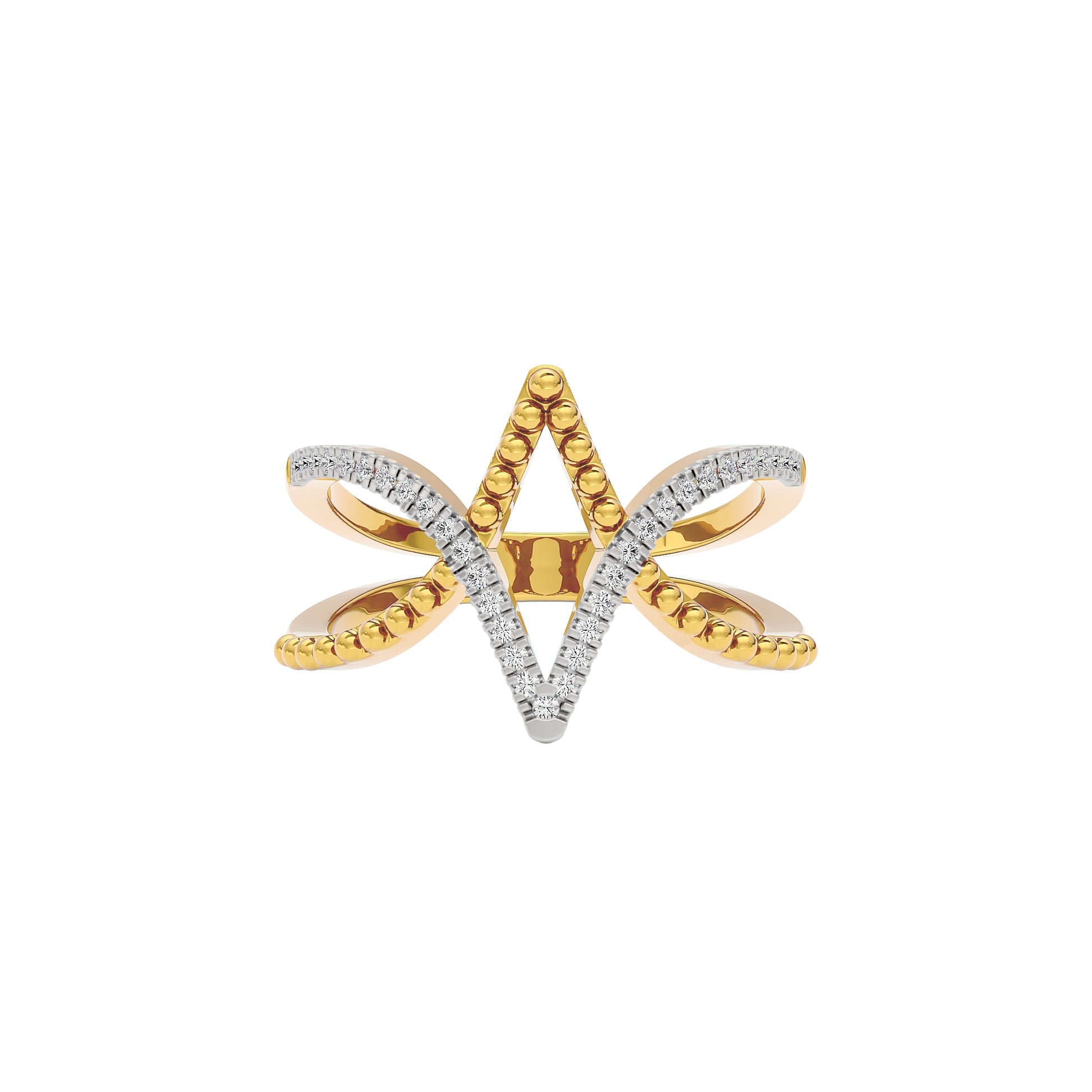 Elegant Nova Diamond Ring 18 KT / Yellow Gold / 22