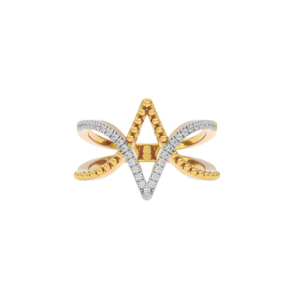 Elegant Nova Diamond Ring 18 KT / Yellow Gold / 22