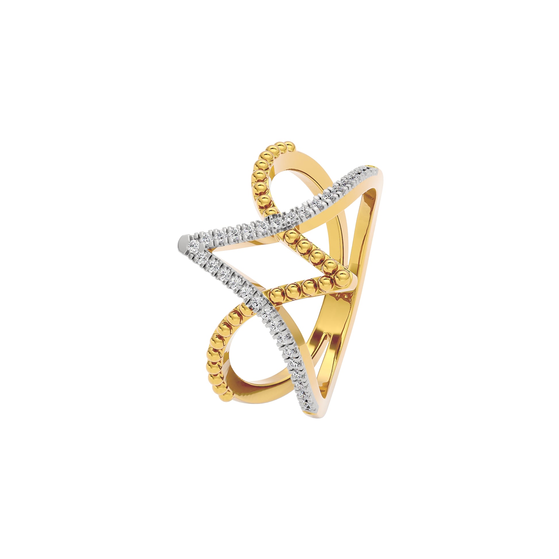 Elegant Nova Diamond Ring 18 KT / Yellow Gold / 22