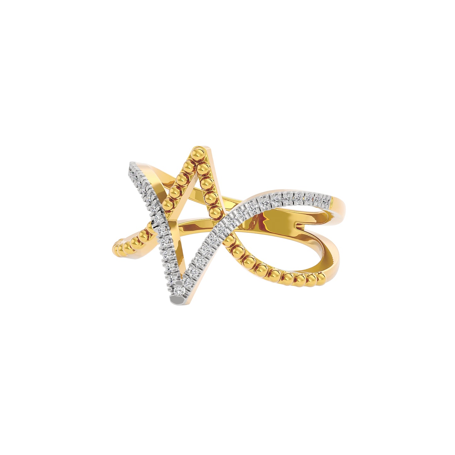 Elegant Nova Diamond Ring 18 KT / Yellow Gold / 22
