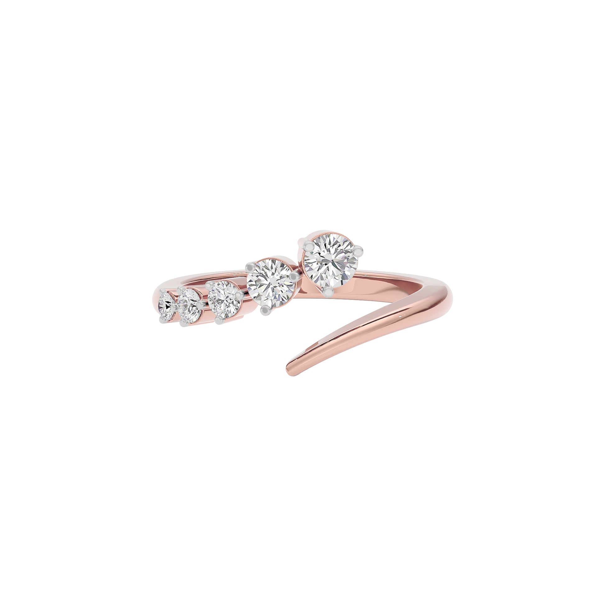 Ethereal Embrace Diamond Ring 18 KT / Rose Gold / 22