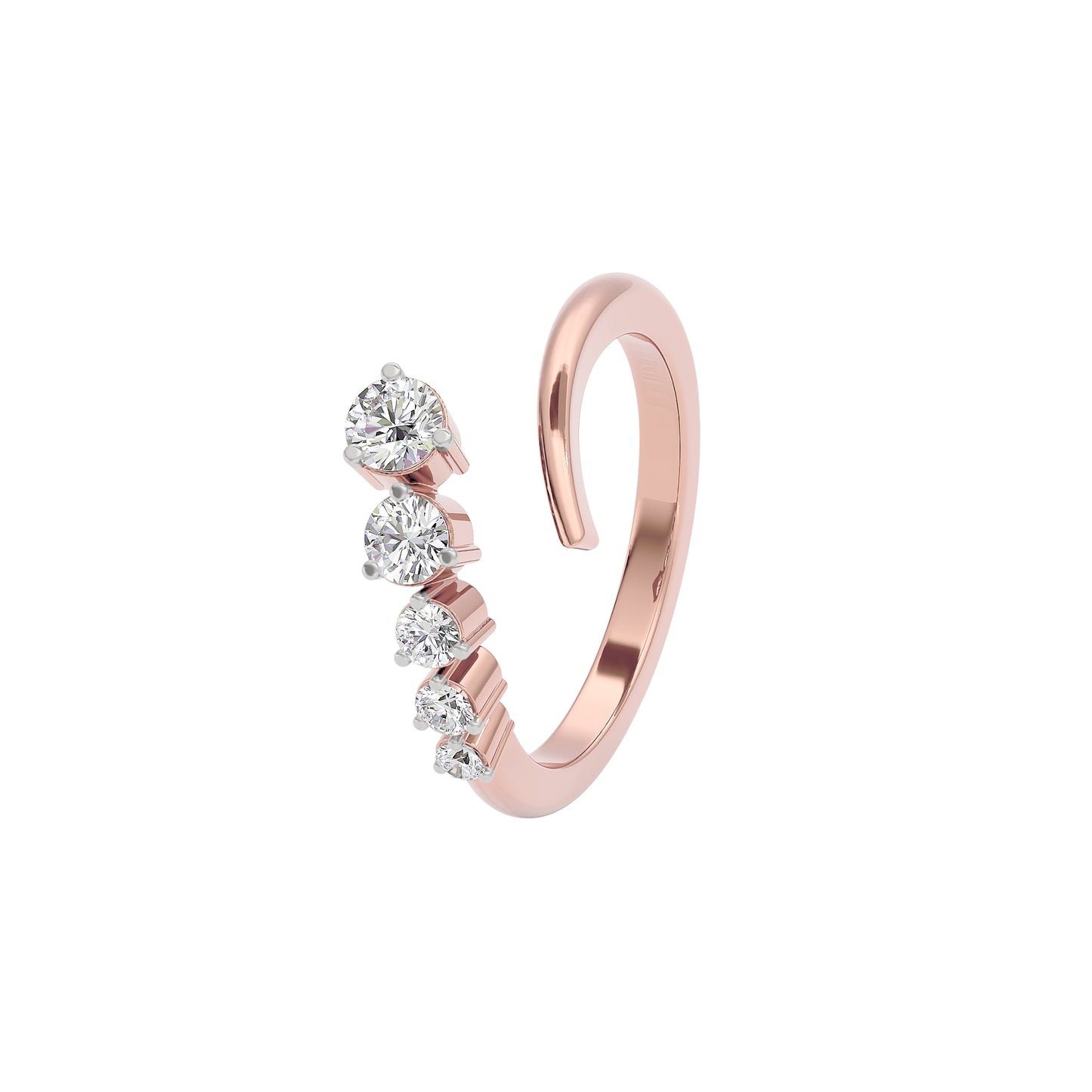Ethereal Embrace Diamond Ring 18 KT / Rose Gold / 22