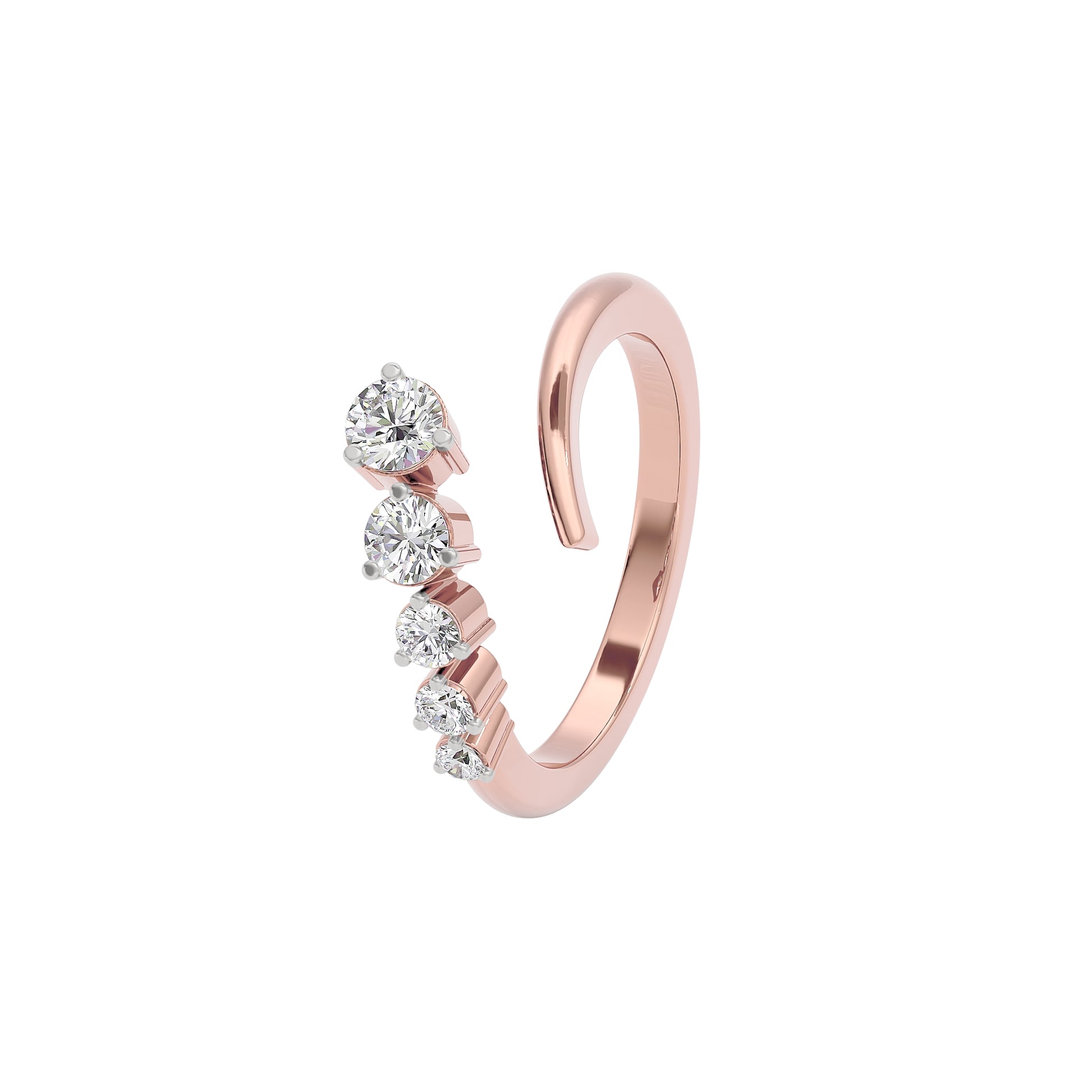 Ethereal Embrace Diamond Ring 18 KT / Rose Gold / 22